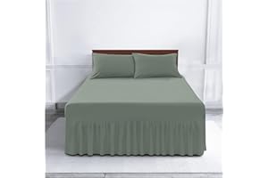 Comfy Nights Plain Dyed Polycotton Easy Care Valance Fitted Sheet In 19 Colors (Forest, King)