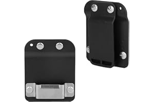 Tinoaly Supporto per Metro a Nastro, Clip Cintura con Aggancio/Sgancio Rapido Adatto per Cinture Portautensili Fino a 2 Pollici (Nero)