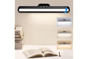 HONGNIX Lampara LED Escritorio 1800mAh 3 Modos LED Escritorio Sin Cable USB TYPE-C Recargable, Luz Escritorio con Control Táctil Adecuada para Armario, Cocina, Escritorio, Maquillar