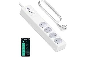 USEELINK ZigBee Listwa zasilająca 16 A, ochrona przed przepięciem, gniazdo USB, przedłużacz, inteligentna listwa zasilająca, kompatybilna z Alexa, Google Assistant, SmartThnngss, aplikacja