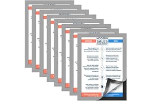 NEWZEALKIDS NewZeal A4 Magnetic Frames Self Adhesive Magnetic Paper Holder for Wall & Windows, A4 Magnetic Display Frame for Menu, Sign, Picture, Notices (Pack of 8, Silver)