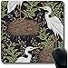 Produktbild Gaming Matte,Stil Aquarell Asiatischer Reiher Vogelnest Sumpf Fauna Vintage Botanische Cranberry Crane Design Blumen Büro Computer Laptop Notebook Mauspad, Rutschfester Gummi, 22Cmx18Cm