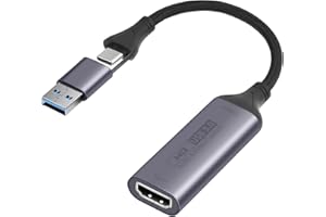 AXFEE Video Capture Card, HDMI to USB Type C Capture Device, 4K HDMI to USB3.0 1080P HD Video Record, Compatible with Switch PS4 PS5 Xbox TV Stick DSLR Camera iPad Pro Mac PC Laptop Phone