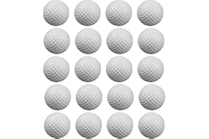 BRIUERG 20 Balles D'EntraîNement de Golf à, Balle en Mousse, EntraîNement de Golf IntéRieur et ExtéRieur, pour Tapis de Frappe D'ArrièRe-Cour, Blanc