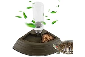 panemy Schildkröten Wasserschale, Schildkröte Futternapf, Reptilien Wasserspender & Futternapf 2-in-1, Leicht zu Reinigen, Für Schildkröten, Eidechsen, Schlangen, Geckos und mehr
