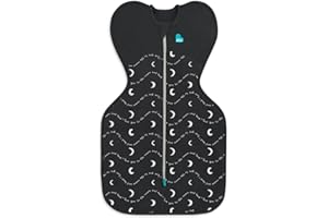 Love To Dream Swaddle UP, Baby Sleep Sack, Self-Soothing, Longer Sleep, Snug Fit Helps Calm Startle Reflex, Newborn Essentials for Baby, Suitable for All Seasons, 8-13 lbs, Charcoal Moon Back