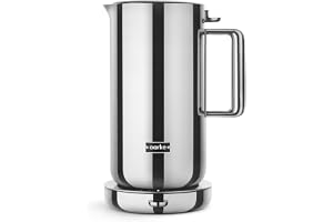 Aarke Kettle i rostfritt stål – Vattenkokare med flera temperaturinställningar, 360° roterbar bas, tyst kokfunktion och dropp