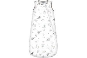 Mosebears Sacco nanna invernale per bambini 2,5 tog,Sacco Nanna Neonato in fibra di bambù, morbidissimo e caldo(6-18 mesi, Wald)