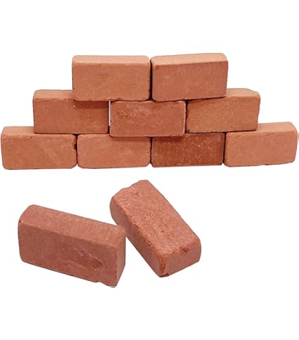 Acacia Grove Mini Red Bricks 100 Pack | 1/12 Scale Cement Bricks With Wood Pallet