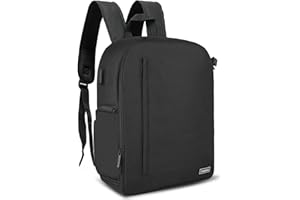 Cwatcun Kamerarucksack Professional für Spiegellose SLR/SLR Kamera wasserdichte Kameratasche Kompatibel mit Sony Canon Nikon Kamera und Objektivstativ Zubehör (2.0 Groß, Schwarz)