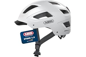 ABUS Hyban 2.0 city helmet - bike helmet with rear light, ABS hard shell, good fit - for men and women
