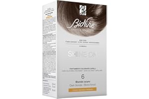 Bionike Shine On - Trattamento Colorante Capelli N.6 Biondo Scuro, Kit Tinta per Cute Sensibile Senza Ammoniaca, Azione Nutriente e Protettiva, Dona un Colore Brillante, Copre i Capelli Bianchi