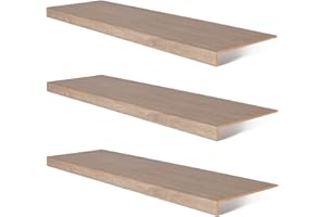 ONLYWOOD.IT Onlywood Set da 3 Pezzi Rivestimento Gradini Fai da te per gradini con larghezza max 130 cm - Rivestimento Scale Interne in 5 Colorazioni a scelta effetto Legno o effetto Pietra (Lousiana Oak)