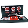 ShreejiIH Fun and Romantic Game for Couples Date Night Box Set with Conversation Starters, Flirty Games and Cool Dares - Choose from Talk, Flirt or Dare Cards for 3 Games in 1, Multi Color