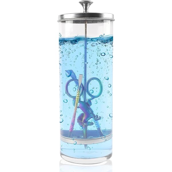 Pangdingk Desinfektionsglas 9 Zoll (22,9 Cm) – Für Maniküre-Werkzeuge Im Salon Oder Zu Hause