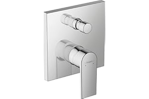 ‎HANSGROHE hansgrohe Vernis Shape - Badewannenarmatur Unterputz für 2 Verbraucher, Mischbatterie Badewanne für iBox universal, Einhebelmischer Wanne, Chrom