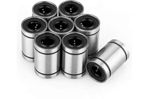 MLMLH Linear Bearing-8pcs LM10UU 10mm Linear Motion Ball Bearing Bushing for 3D Printer CNC Parts