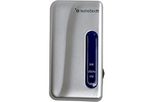 Sunstech RPC5BLISSL - Radio Am/FM con Clip de sujeción, Color Plata
