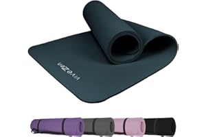 Vivezen - Tapis de yoga, de gym, d'exercices 180 x 60 X 1 cm + sangle de transport - Plusieurs coloris