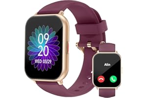 RUIMEN Smartwatch Donna Chiamate Bluetooth Musica Orologio Contapassi da Polso Cardiofrequenzimetro Saturazione Ossigeno Fitness Watch Ciclo Mestruale Controllo Sonno per Android iOS Viola