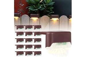 ZOYDP 16 Pezzi Segnapasso LED Esterno Solare, Luci Solari per Scale Esterne, IP65 Impermeabile Segnapasso LED Esterno, Luci Solari Da Giardino per Recinzioni Ringhiera Terrazzo Vialetto