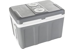 CAMRY CR8061 Nevera portátil eléctrica de viaje para coche, camping, 12V/230V, capacidad 45 Litros, A++, ruedas y asas transporte
