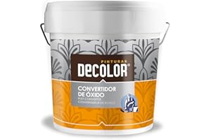 PINTURAS DECOLOR Convertidor de óxido. Neutraliza el proceso de la corrosión y lo transforma en un complejo metálico. Negro. 750 ML