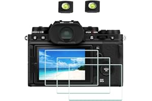 ULBTER Screen Protector for Fujifilm X100VI X100V X-E4 X-T4 Fuji Film XE4 XT4 Camera & Hot Shoe Cover [3+2 Pieces], 0.3mm 9H Hardness Tempered Glass Saver Anti-Scrach Anti-Bubble
