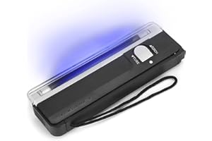 Garsent UV Geldscheinprüfer, Tragbarer Geldscheinprüfer UV Licht Taschenprüfer Handgelddetektor für Geschäfte, Lebensmittelgeschäfte, Restaurants, Hotels usw UV Fälschungstester