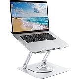 Epherie Supporto per Laptop Girevole a 360°, Supporto per Computer Portatile in Alluminio, Regolabile e Pieghevole, Laptop St