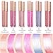 ROPALIA 6 Colors Glitter Lipstick Nude Diamond Shimmer Waterproof Lip Gloss
