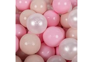 KiddyMoon Balles Colorées Pastel Colorées Only Pastel Plastique ∅7Cm pour Piscine Enfant Bébé Fabriqué en EU