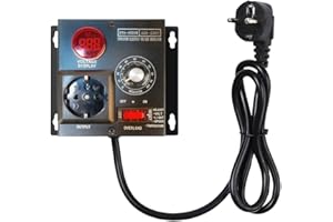 HOVCEH Speed Controller 230 V, SCR Voltage Regulator AC 230 V 9 A 4000 W, Frequency Converter 230 V, Speed Controller Motor, Voltage Regulator Adjustable for Dimming, Slowing, Temperature Control