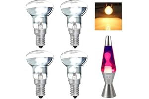 CHENBOOW Lavalampe Glühbirne,4 Stück Lavalampe Reflektorlampe,E14 R39 30W,Warmweiß 2700K,Dimmbar Reflektorlampen,Lava Birne Strahler Lavalampenbirnen,AC 220V-230V,Ersatzbirnen für Lavalampen