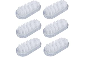 Andux Zone Hand & Nail Cleaning Brush Plastic MJS-01 (Transparent 6pcs)