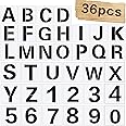 36 Pcs Large Alphabet Letter and Number Stencils, 4 Inches - Reusable Art Craft for Wood, Wall, Fabric, Rock, Chalkboard, Signage, DIY School Projects