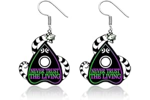 GAUEIOUR Betelgeuse Inspired Acrylic Skull Tombstone Coffin Sandworm Earrings - Dangle Halloween Party Cosplay Costume Accessories