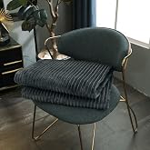 Tek Kişilik Fitilli Yumuşak Dokulu Tv Battaniye 120x170 cm Hardal Antrasit