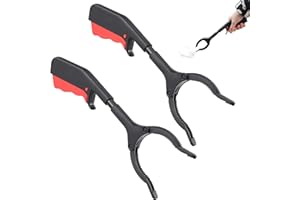 vcsjw 2 Stück Müllzange Kinder,Greifzange Kinder,30 cm Müllgreifer Zange,Greifzange für Senioren,Kurze Ausführung,Geeignet für Kinder-Recycling,Garten- und Hofabfälle