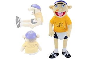 XIAOYIYI Jeffy Puppet, Marioneta Jeffy, Sombrero Juego de Marionetas de Mano y Muñeco de Peluche Regalos para Niños, para Cumpleaños y Fiesta Navideña