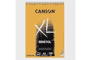 Canson Spiralalbum 29,7 x 42 50H XL Bristol extra slät 180 g, vit, A3