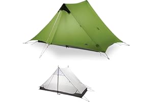 MOXIHIKE 3FULGEAR Lanshan Tente de camping 2 personnes ultralégère 3/4 saisons professionnelle 15D Silnylon 15D pour camping, escalade, randonnée