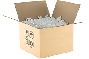 Biosenia - Material de Relleno para Embalajes y Mudanzas - Relleno Embalaje Ecológico para Protección en Envíos y traslados, Bloquea el producto en su lugar - Fichas tipo Gusanito S - (300 Litros)…