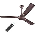 V-Guard Exado Pro ES BLDC Ceiling Fan | Remote Control | Anti Dust Coating | 5-Star Energy Savings | 400 RPM | 100% Copper Motor | 1.2M (Elegance Brown Matte)