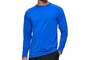 Arcweg Rashguard Mare Surf Uomo Maniche Lunghe Protezione Solare UV UPF 50+ Asciugatura Veloce Maglia Anti UV Pescs Stile Sciolto Elastica Maglietta Piscina