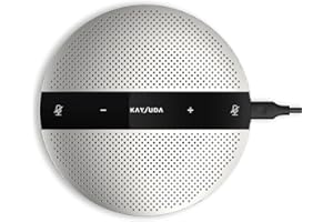 Kaysuda - Altoparlante USB omnidirezionale a 360°, portatile, per conferenze, con cancellazione dell’eco, per Teams, Zoom, chiamate VoIP, webinar, chiamate, call center e registrazioni