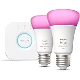 Philips HueWCA 9W E27 Renkli Akıllı Ampul 2'li Başlangı&ccedil; Seti