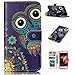 Produktbild Hozor Huawei P10 5.1 zoll Hülle Gemalte Erleichterung Drucken Design PU Ledercase Tasche Schutzhülle Anti-scratch Magnetverschluss Telefon-Kasten Handyhülle Bookstyle Handycover - Große Augen Eule