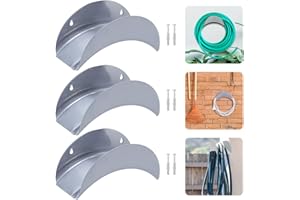 MEISHANG Support Tuyau Arrosage Mural,3 Pièces ,28x13x13Métal à Haute Résistance,Support Tuyau Arrosage,Support Mural Tuyau d'arrosage,Support Tuyau Cpap Large Gamme d’utilisations, Cours, Ccènes de Travail