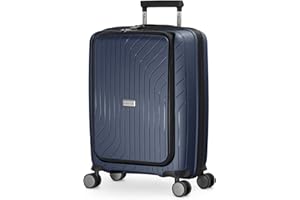 HAUPTSTADTKOFFER TXL - Handgepäck mit Laptopfach Hartschalen Trolley, Business Trolly, Roll-Reisekoffer 4 Doppel-Rollen, 55 cm, 40 L, Royalblau